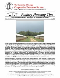 Local Thunderstorms and Their Effect on Poultry House Cooling