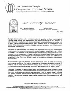 Air Velocity Meters