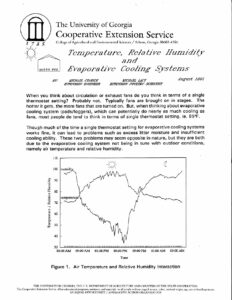 Temperature, Relative Humidity and Evaporative Cooling Systems